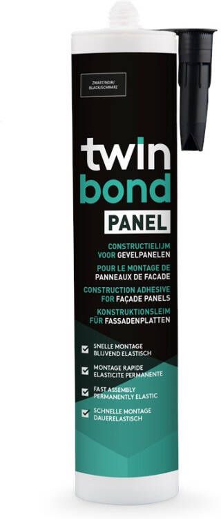 Algemeen Twinbond Panel voor gevelpanelen zwart (310ml)