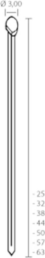 Algemeen Union nagel DA50 RVS schuin (4000st) - Foto 1