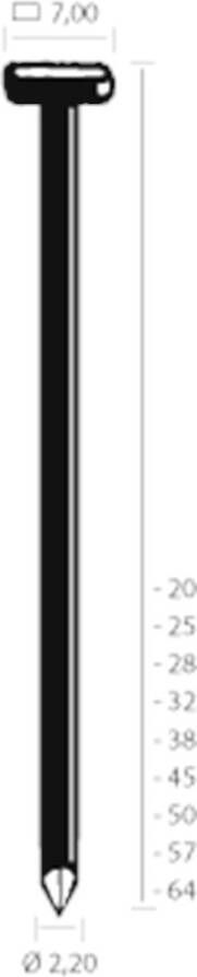 Algemeen Union T-nagel T38AE staal 2.2x38mm (1000st) - Foto 1