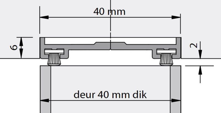 Alprokon borstelprofiel 3040 F1 40mm 2400mm