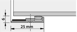 Alprokon Sponningprofiel uitv.250 2400mm 30 60 brandw