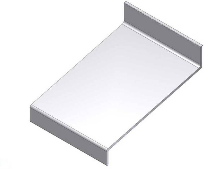 Aluart Waterslagprofiel alumunium brute onbehandeld- v.z.v. slobgaten 100mm