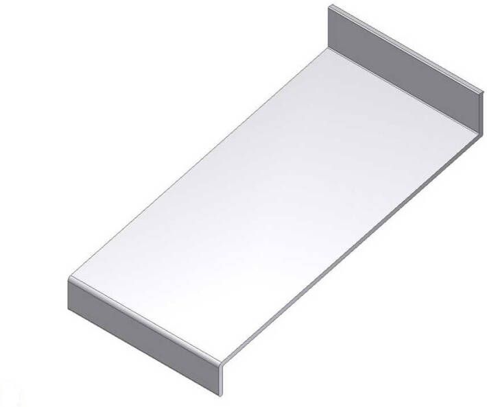 Aluart Waterslagprofiel aluminium brute onbehandeld- v.z.v. slobgaten 6000m 180mm