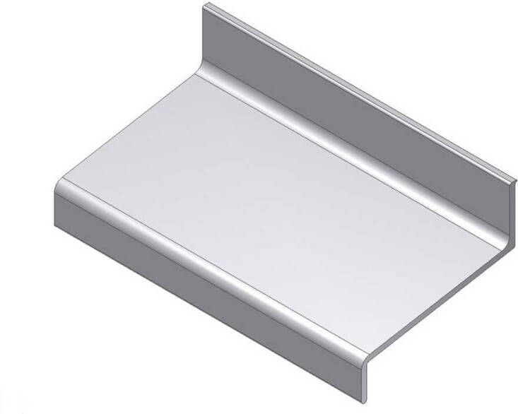 Aluart Waterslagprofiel alumunium brute onbehandeld- v.z.v. slobgaten 40mm