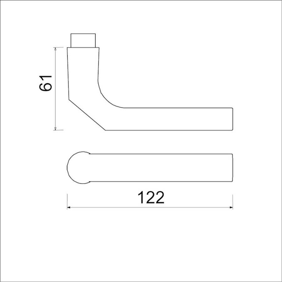 Ami deurkruk 369 duimmodel DD.38 42 F1