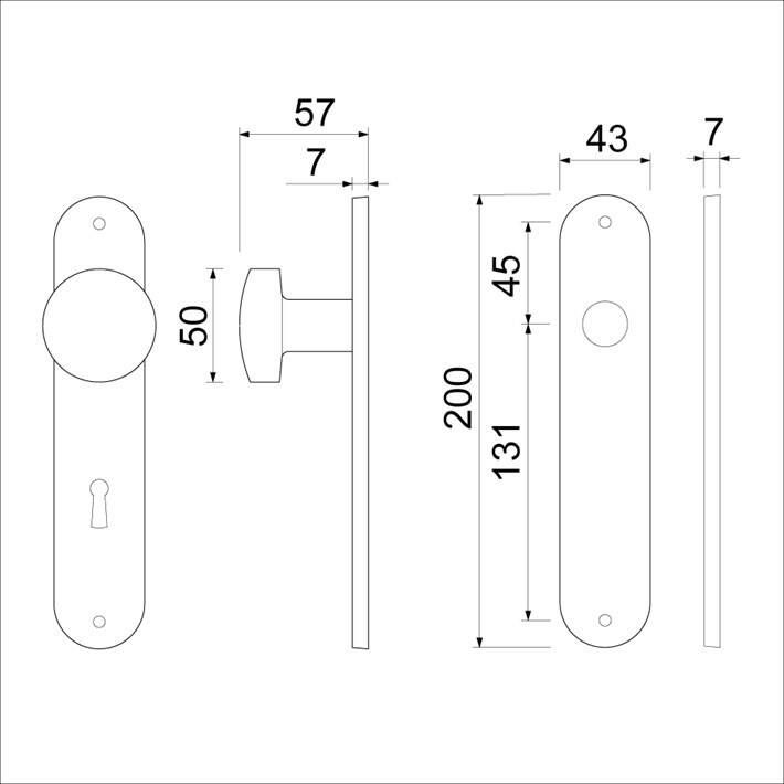 Ami knopschild ovaal f1 blind