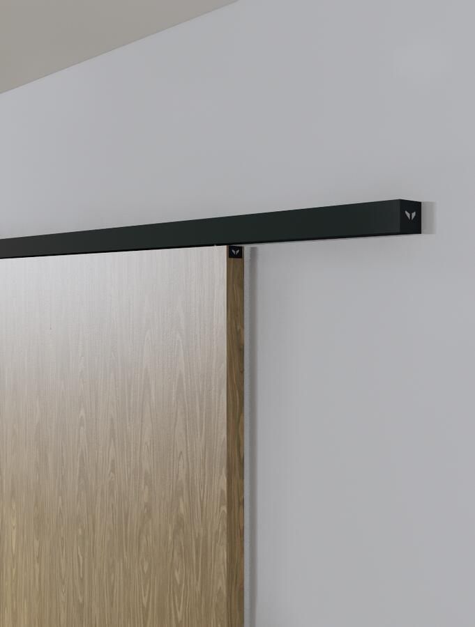 Argenta Xperta set 3m rail Zwart vloerplint Enkele deur Dubbel soft opbouw - Foto 5