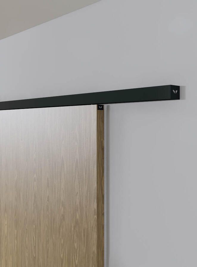 Argenta Xperta set 4m rail Zwart vloerplint Dubbele deur Dubbel soft inbouw auto fix - Foto 3