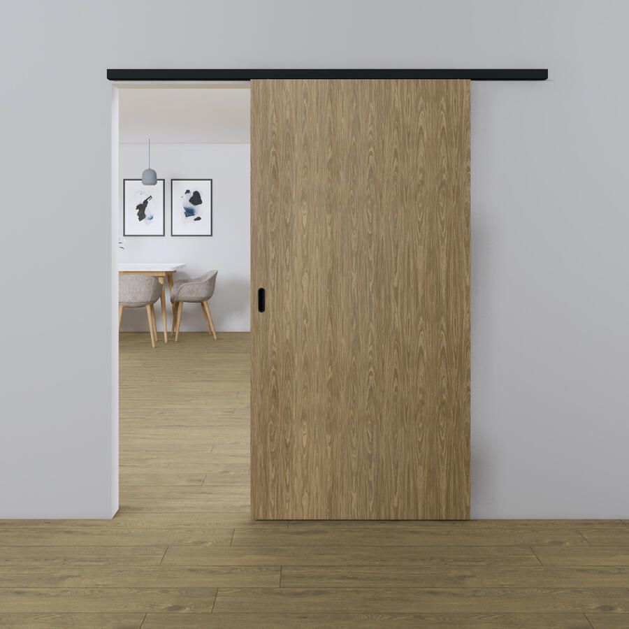 Argenta Xperta set 3m rail Zwart vloerplint Enkele deur Dubbel soft opbouw