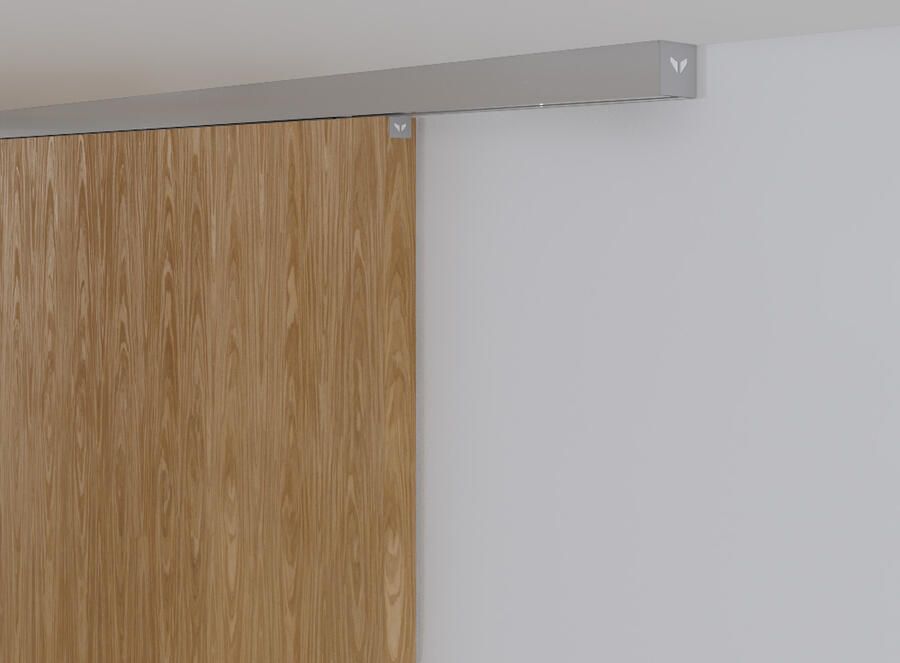 Argenta Xperta set 4m rail Zwart wand z. vloerpl. Dubbele deur Deurdikte 50-55mm Dubbele softclose opbouw - Foto 13
