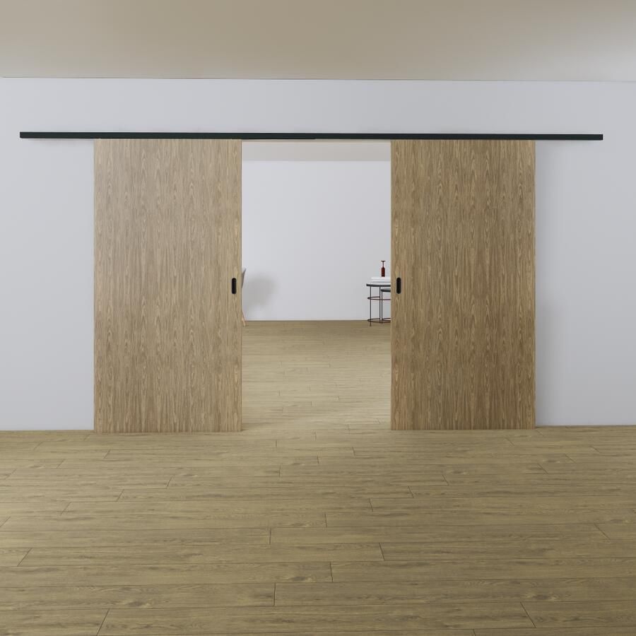 Argenta Xperta set 4m rail Zwart vloerplint Dubbele deur Dubbel soft inbouw auto fix - Foto 6