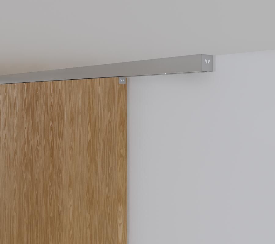 Argenta Xperta set 4m rail Zwart wand z. vloerpl. Dubbele deur Deurdikte 50-55mm Dubbele softclose opbouw - Foto 16