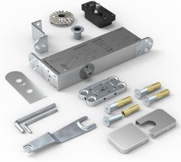 Argenta E100 taatsscharnier Pivotica Pro 100 kg mat chrome regelbare bovenspeun