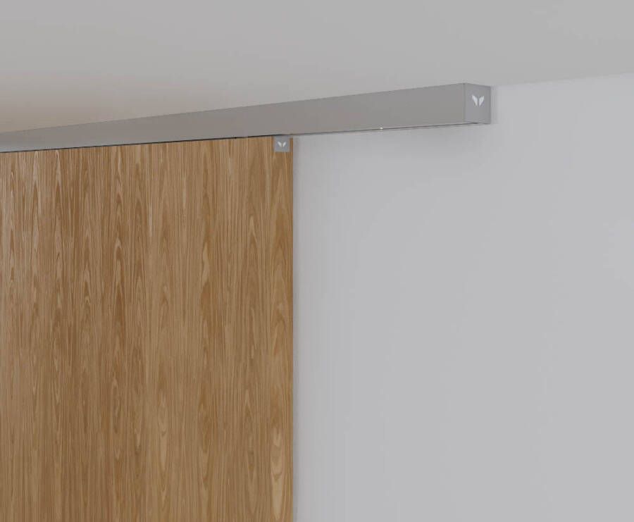 Argenta Xperta set 6m rail Zwart Plafond opbouw Dubbele deur Deurdikte 50-55mm Dubbele softclose inbouw manual fix Set Eindkappen - Foto 20