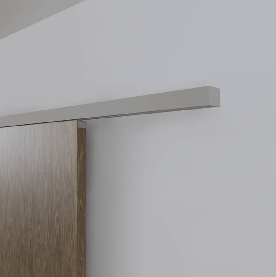 Argenta Xperta set 6m rail Zwart Plafond opbouw Dubbele deur Deurdikte 50-55mm Dubbele softclose inbouw manual fix Set Eindkappen - Foto 4