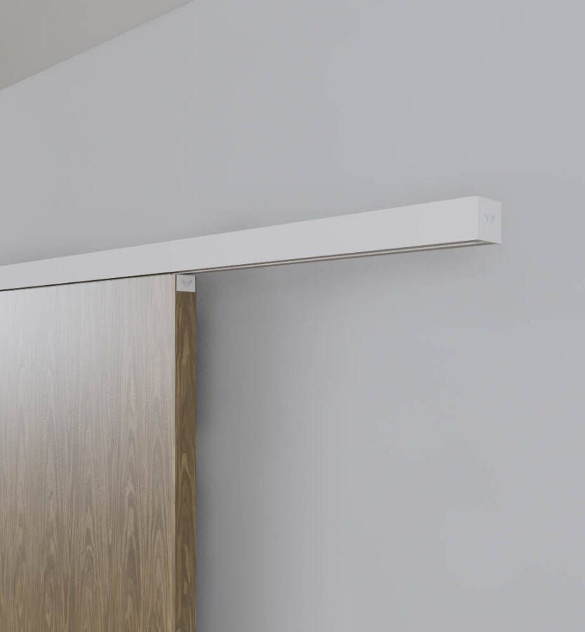 Argenta Xperta set 6m rail Zwart Plafond opbouw Dubbele deur Deurdikte 50-55mm Dubbele softclose inbouw manual fix Set Eindkappen - Foto 8