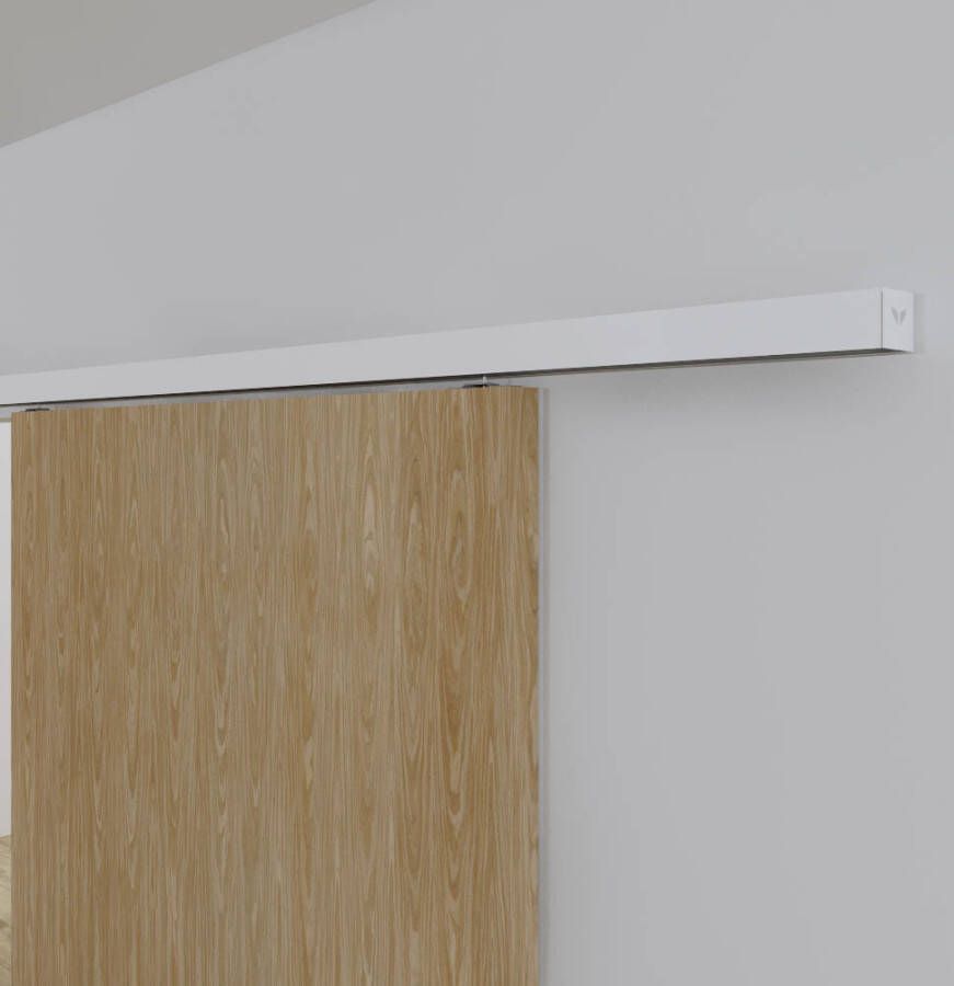 Argenta Xperta set 6m rail Wit wand z. vloerpl. Dubbele deur Deurdikte 50-55mm Dubbele softclose opbouw - Foto 2