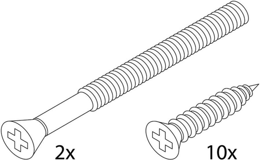 Artitec Wallebroek Bout M4x50mm (2x) + 10x houts. tbv PL KS