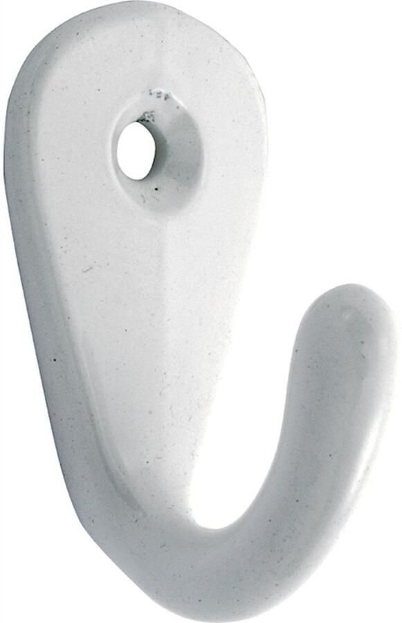 Artitec Wallebroek Kanhaak enkel 1 schr.gat 38mm witgel.