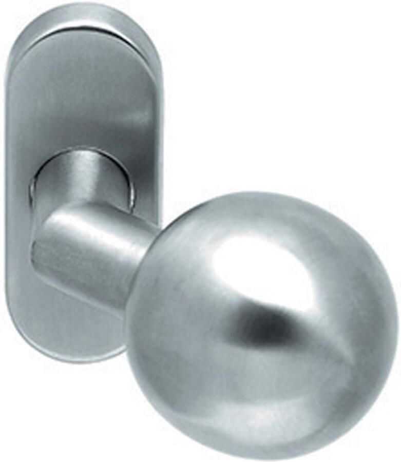 Artitec Wallebroek Gatdeel knopkruk bol verkropt rvs mat 9mm ovaalrozet