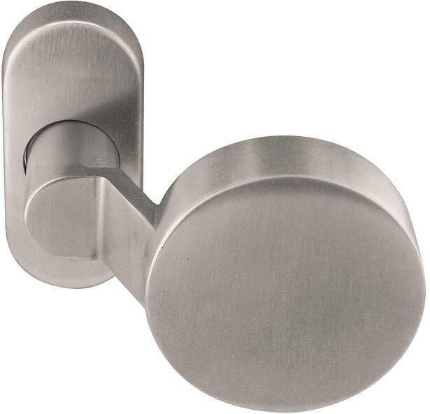 Artitec Wallebroek Knop vlak gekropt ovaal rozet rvs mat excl. stift - Foto 2