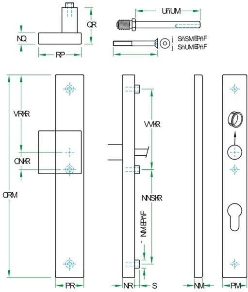 Artitec Wallebroek Knop kruk paar PRIO rechth. SKG*** rvs mat blind PC72 LS