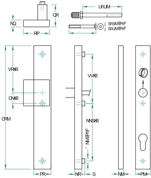 Artitec Wallebroek Knop kruk paar PRIO rechth. SKG*** rvs mat blind PC92 LS