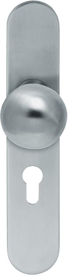 Artitec Wallebroek Knop krukschild afger. LS rvs mat PC72 blind-bev