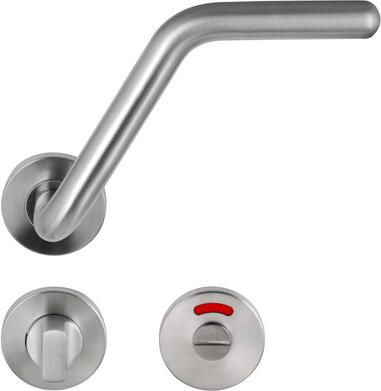 Artitec Wallebroek Krukgarn FLORENCE PF KL4 paar op rnd rozet WC 8 rvs mat