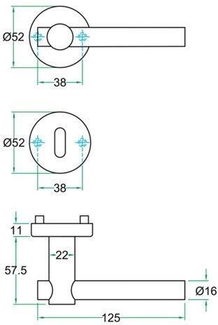 Artitec Wallebroek Krukgarn GISELA rvs mat WC 8mm