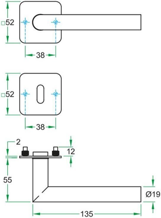 Artitec Wallebroek Krukgarn TIPO FS rvs mat WC 8mm