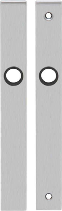Artitec Wallebroek Schildpaar smal rechthoek LS rvs mat blind - Foto 2