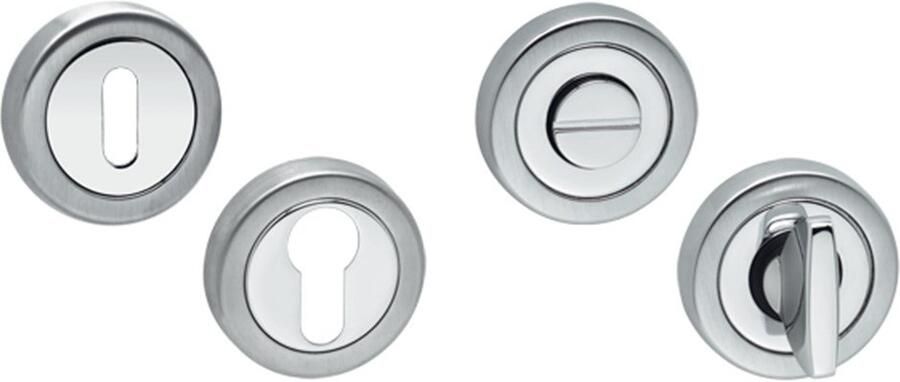 Artitec Wallebroek WC garnituur rond rvs mat glans WC 6-7mm