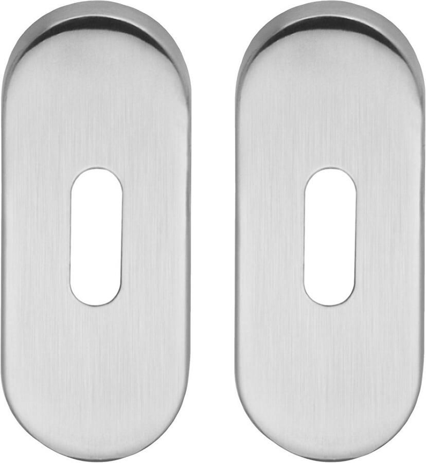 Artitec Wallebroek Sleutelrozet paar rvs mat ovaal rozet