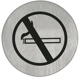 Artitec Wallebroek Symboolplaat niet roken ø75mm rvs mat