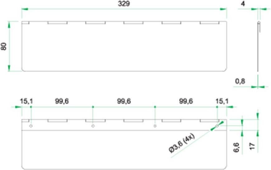 Artitec Wallebroek Tochtklep rechthoek rvs mat