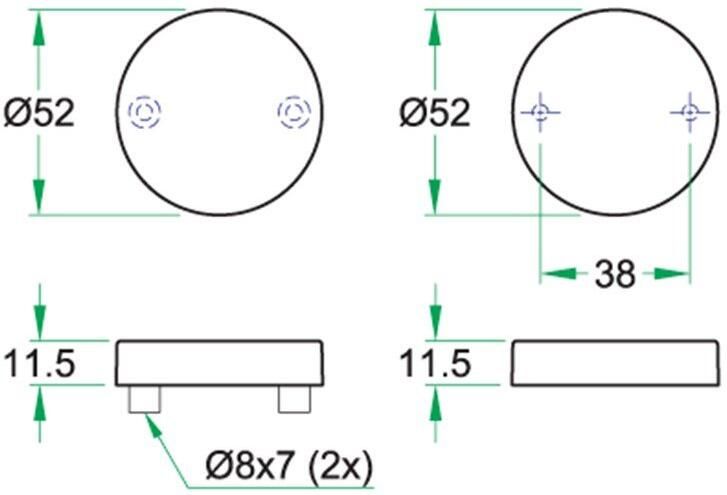 Artitec Wallebroek Veiligheidsrozet paar SKG*** rvs mat KTB blind