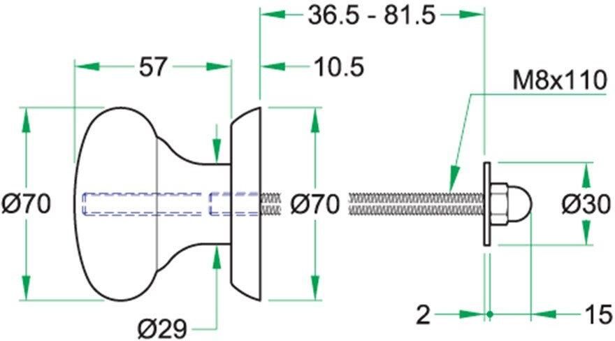 Artitec Wallebroek Voordeurknop ORION rvs mat - Foto 2