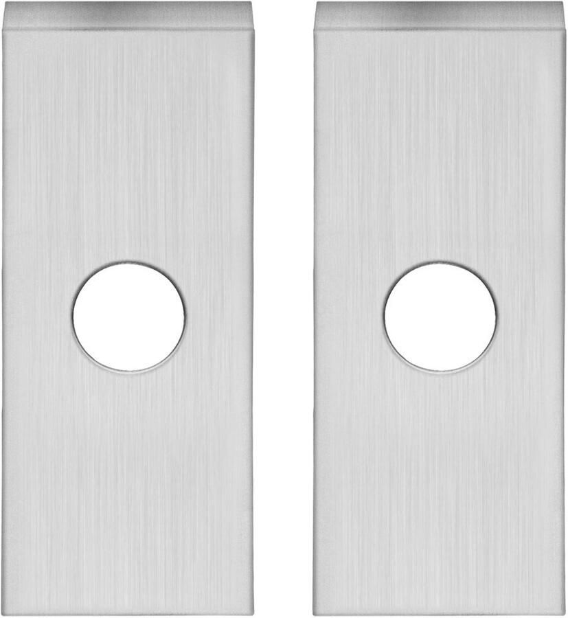 Artitec Wallebroek WC rozet paar rvs mat rechthoekig rozet