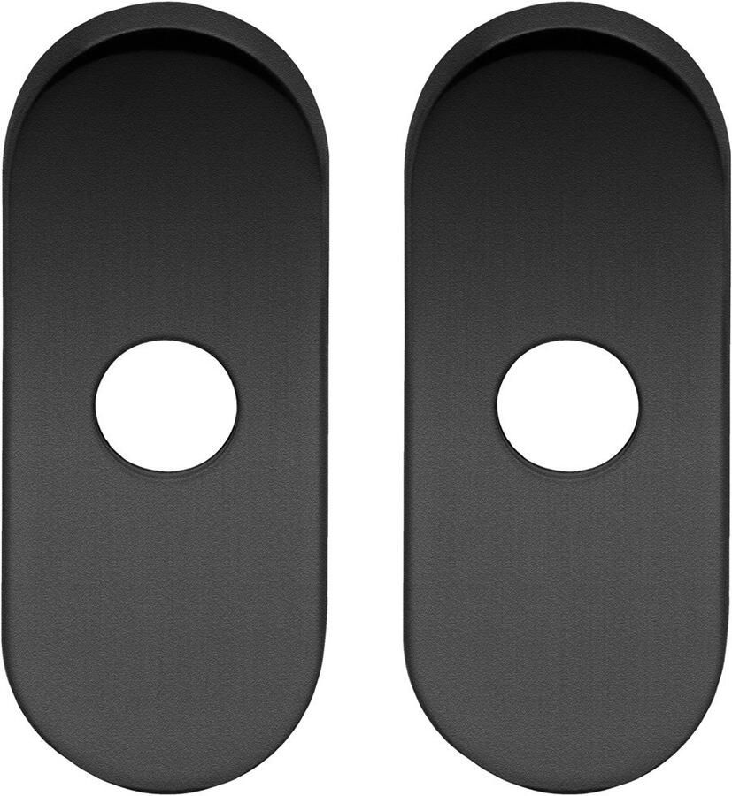 Artitec Wallebroek WC rozet paar zwart ovaal rozet