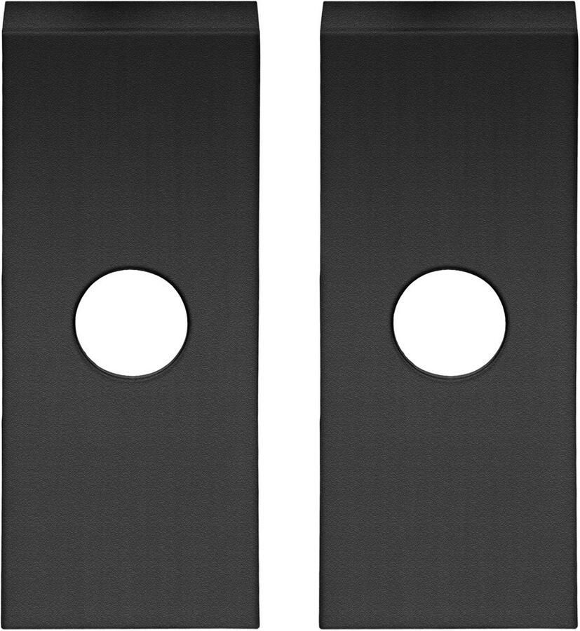 Artitec Wallebroek WC rozet paar zwart rechthoekig rozet