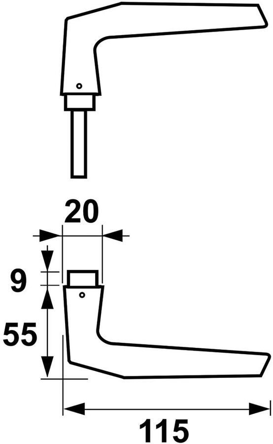Axa deurkruk duim f2