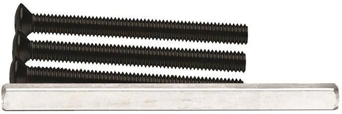 Axa Montageset 3x M6x70 zwart + krukstift