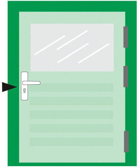 Axa Binnendeurbeslag klik zwart L 8x63