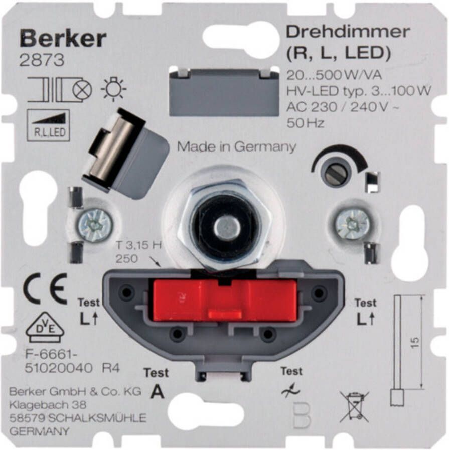 Berker INB LED DIMM. 3-100W UNI 500W