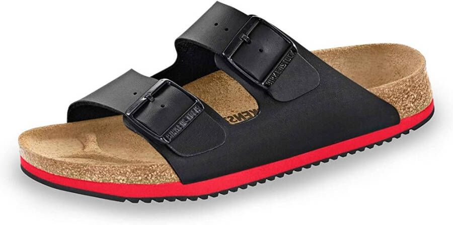 Birkenstock Sandaal Arizona Super Grip zwart Birko Flor DIN EN ISO 20347