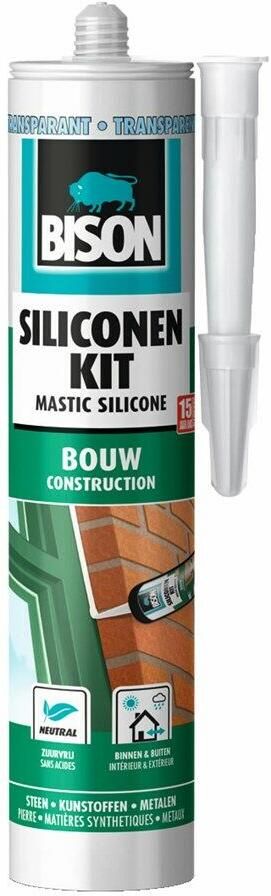 Bison Siliconenkit Bouw Transparant Crt 300Ml*12 Nlfr 1491362