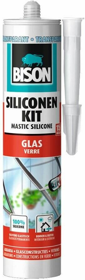 Bison Siliconenkit Glas Transparant Crt 300Ml*12 Nlfr 1491350