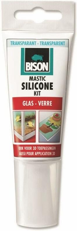 Bison Siliconenkit Glas Transparant Tub 60Ml*12 Nlfr 6301462