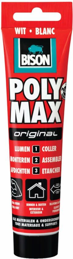 Bison Poly Max Original Wit Tub 165G*6 Nlfr 6300466